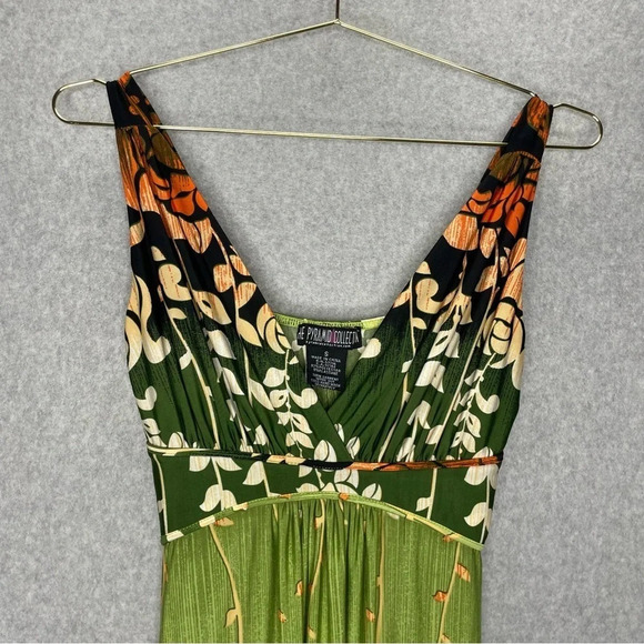 The Pyramid Collection Garden Girl Fairy Whimsy Trellis Floral Maxi Dress - Picture 5 of 9